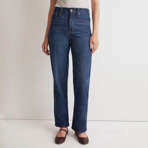 Madewell Perfect Vintage Wide-Leg Jean in Medium Dark Wash Denim